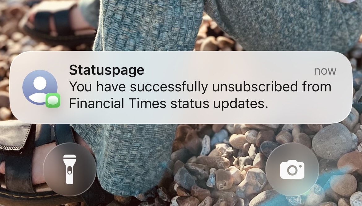 Notification of unsub