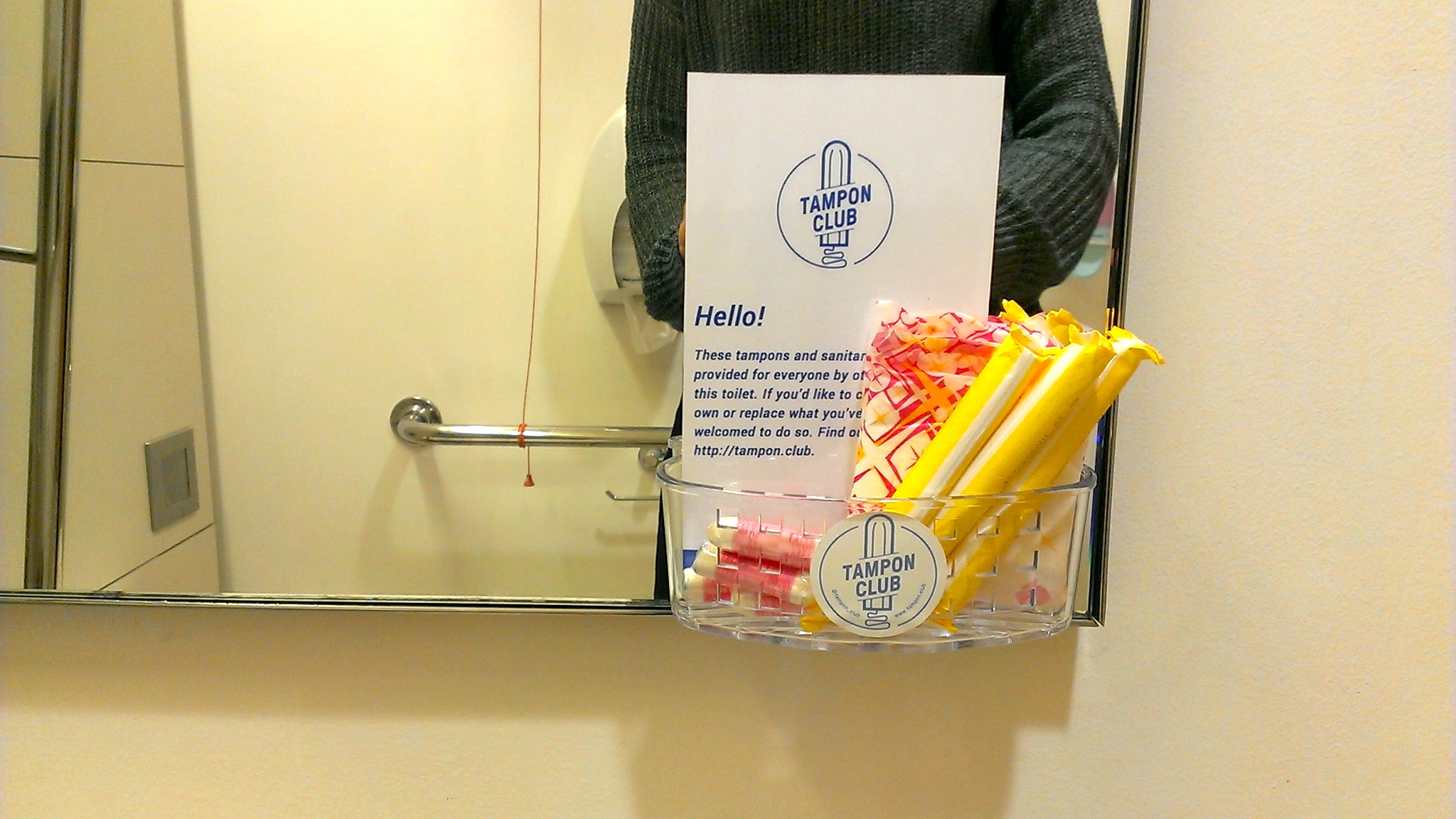 New improved Tampon Club in the accessible toilets