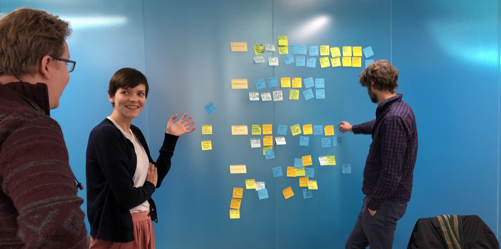 A spirited discussion about career competencies — complete with Post-it notes