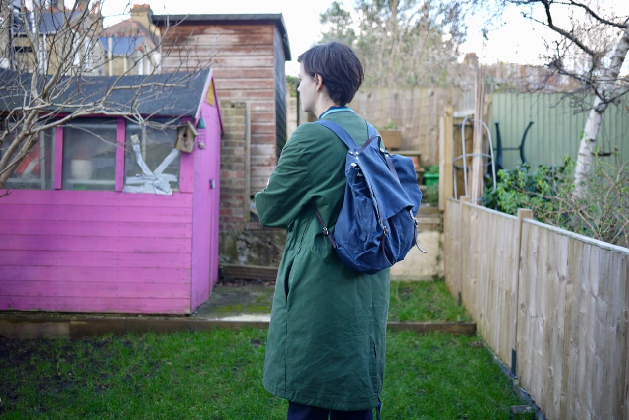 Bag on in my back garden, including pink shed